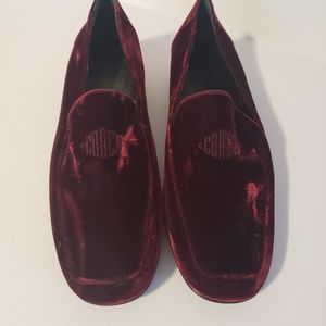 Coach - Burgundy Velvet Loafers - Size 10M